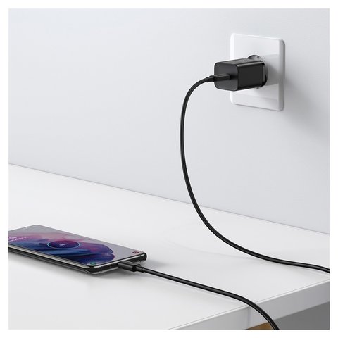 Мережевий зарядний пристрій Baseus Super Si, 25 Вт, Quick Charge, чорний, без кабеля, 1 порт, #CCSP020101 Прев'ю 1