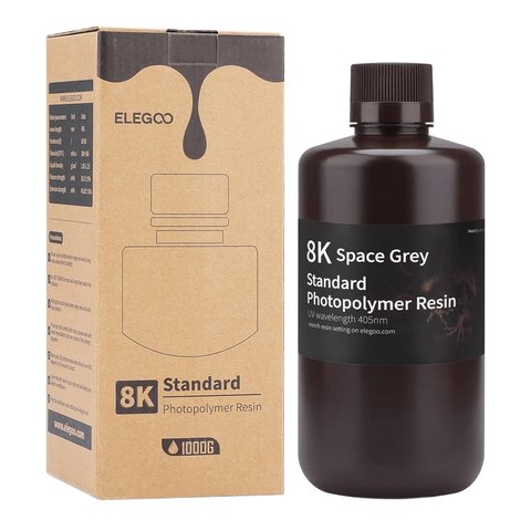 Фотополимерная смола для 3D-принтера ELEGOO 8K Space Grey, 1 кг Превью 5