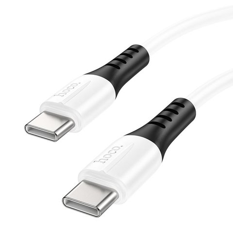 USB кабель Hoco X82, 2xUSB тип-C, 100 см, 60 Вт, 3 A, білий, силіконовий, #6931474768605 Прев'ю 1