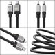 Cable USB Baseus Coolplay Series, USB tipo C, Lightning, 100 cm, 20 W, negro, de silicona, #CAKW000001 Vista previa  1