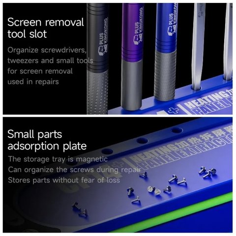 Alfombra de calentamiento para desarme (separador) Mechanic CP14+, 350x225 mm, con iluminación, 50-120°C Vista previa  2