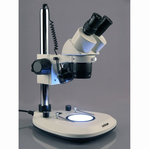 Бінокулярний стереомікроскоп AmScope SW-2B24-6WA-V331 з подвійним підсвічуванням Прев'ю 3