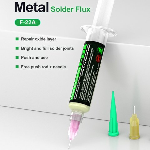 Флюс-паста RELIFE F-22A, для паяння нікелю, для паяння неіржавної сталі, для паяння міді і сталі, високоактивна, 10 мл Прев'ю 1