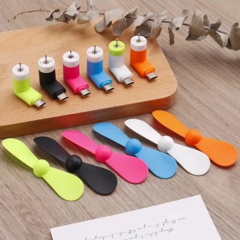 Вентилятор Mini, белый, мобильный, USB тип-C Превью 1